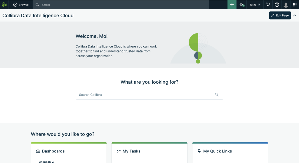 previous collibra dashboard ui