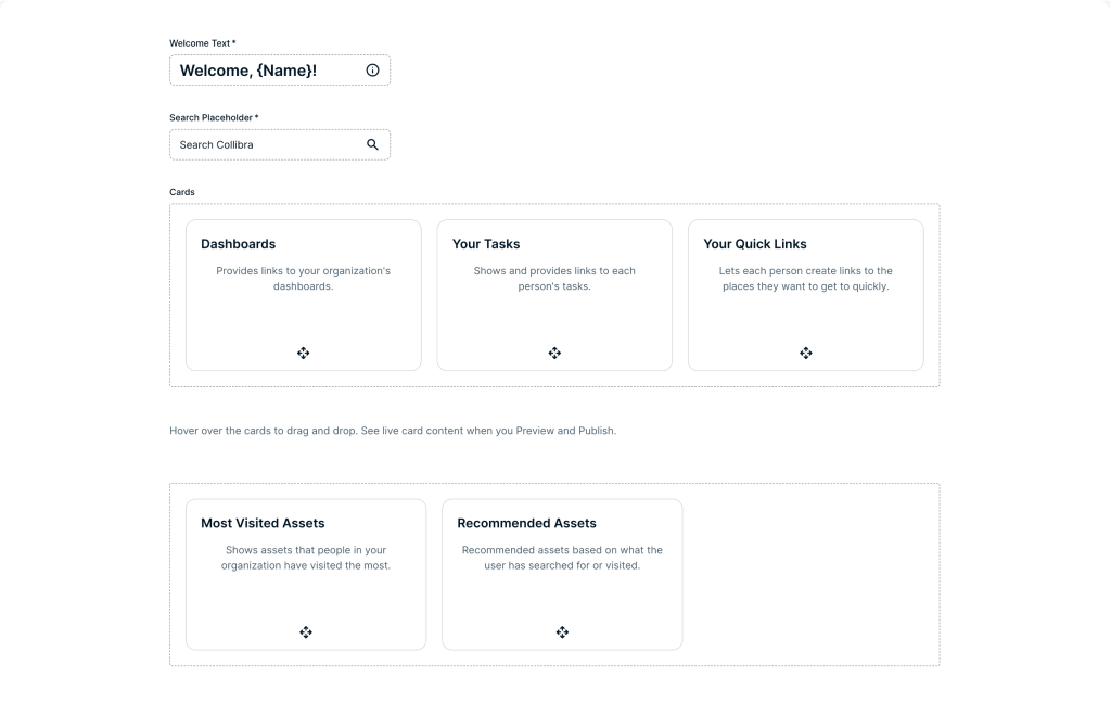 Dashboard editing collibra